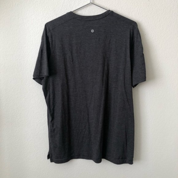 Lululemon charcoal gray short sleeve active tech tee t-shirt - Picture 2 of 3